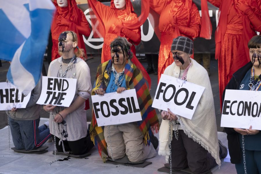 To go with story by Andrew Dykes. Extinction Rebellion held fossil fool protests in Edinburgh. Picture shows; Extinction Rebellion held fossil fool protests in Edinburgh.. Edinburgh. Supplied by Extinction Rebellion Date; 01/10/2022